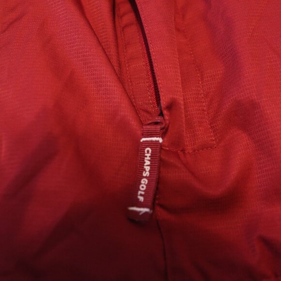 Men's Chaps Burgundy Golf Wind Shirt Removable Sleeves Large - Picture 13 of 15